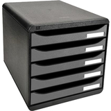 EXACOMPTA schubladenbox BIG-BOX PLUS, 5 Schbe, silber