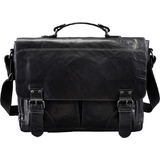 PRIDE&SOUL Umhngetasche "Business bag XL", Leder, schwarz