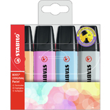 STABILO textmarker BOSS original Pastel, 4er Kunststoffetui