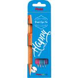 PentelArts faserschreiber Brush sign Pen, 4er Etui, Colour