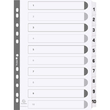 EXACOMPTA karton-register 1-10, din A4, wei, 10-teilig