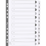 EXACOMPTA karton-register 1-12, din A4, wei, 12-teilig