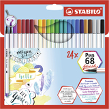 STABILO pinselstift Pen 68 brush, 24er Kartonetui