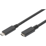 DIGITUS usb 3.1 Verlngerungskabel, schwarz, 0,7 m