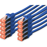 DIGITUS patchkabel Kat. 6, S/FTP, 0,25 m, blau, Set