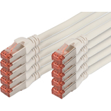 DIGITUS patchkabel Kat. 6, S/FTP, 0,25 m, wei, Set