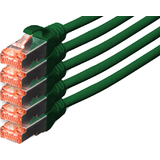 DIGITUS patchkabel Kat. 6, S/FTP, 10,0 m, grn, 5er