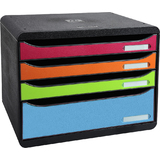EXACOMPTA schubladenbox BIG-BOX PLUS, 4 Schbe, harlekin