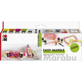 Marabu marmorierfarbe "easy marble", set NEON