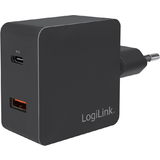 LogiLink USB-Steckdosenadapter, usb-c (PD) & 1x usb-a (QC)