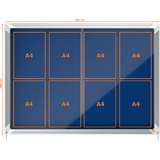 nobo schaukasten Premium Plus, Filz-Rckwand, 8 x DIN A4
