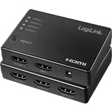 LogiLink 4K/30 hz HDMI Splitter, schlank, 4-fach, schwarz