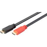 DIGITUS hdmi High speed Anschlusskabel, 10 m, schwarz/rot