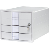 HAN schubladenbox IMPULS, 3 Schbe, mit Schloss, wei
