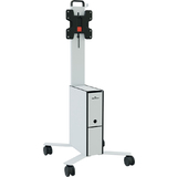 DURABLE mobiler TV-/Monitorwagen "COWORKSTATION", wei