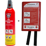 REINOLD max Feuerlsch-Spray "STOP FIRE" + Feuerlschdecke