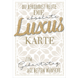 SUSY card Geburtstagskarte glitzer "Luxus"