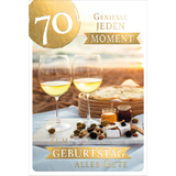 SUSY card Geburtstagskarte "Goldig" - 70. Geburtstag