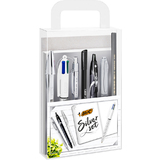 BIC schreibset "SILVER" mit Notizbuch, 8-teilig