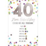 SUSY card Geburtstagskarte "Emoji 2" - 40. Geburtstag
