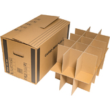 SMARTBOXPRO Glserkarton, aus Wellpappe, braun