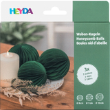 HEYDA wabendekor-set "Waben-Kugeln", dunkelgrn
