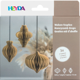 HEYDA wabendekor-set "Waben-Tropfen", natur