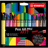 STABILO fasermaler Pen 68 MAX, 12er kartonetui ARTY