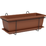 tera xxl Blumenkasten-Set "Tora", inkl. Halter, terrakotta