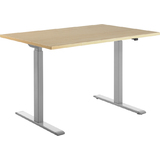 Topstar Sitz-/Steh-Schreibtisch, (B)1.200 mm, grau/ahorn
