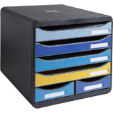EXACOMPTA schubladenbox BIG-BOX maxi Bee Blue, 6 Schbe