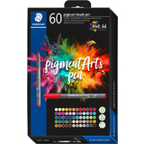 STAEDTLER fasermaler pigment brush pen, 60er Kartonetui