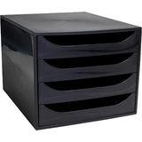 EXACOMPTA schubladenbox ECOBOX, 4 Schbe, schwarz