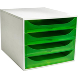 EXACOMPTA schubladenbox ECOBOX, 4 Schbe, apfelgrn