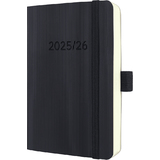 sigel taschenkalender Conceptum 2025/2026, din A6, schwarz