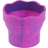 FABER-CASTELL wasserbecher CLIC & GO, pink marmoriert