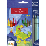 FABER-CASTELL fasermaler Dino, 10+3 Kartonetui