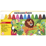 EBERHARD faber Dreikant-Wachsmalkreide COLORI,12er Kartonbox