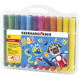 EBERHARD faber Dicke fasermaler COLORI, 24er Kunststoffbox