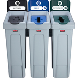 Rubbermaid slim Jim Recycling-Station, 3 x 87 Liter