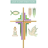 CACTUS konfirmationskarte "Kreuz"