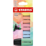 STABILO textmarker BOSS mini Pastel, 5er Kartonetui
