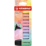 STABILO textmarker BOSS mini Pastel, 6er Kartonetui