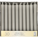 STARPAK Tafelkerzen, 21 mm, grau, 30er Pack