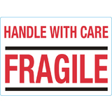 rillprint hinweisetiketten "HANDLE with CARE / FRAGILE"
