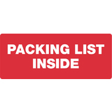 rillprint hinweisetiketten "PACKING list INSIDE"