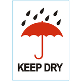 rillprint hinweisetiketten "KEEP DRY"