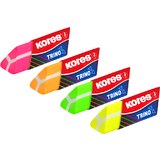 Kores kunststoff-radierer "Trino", Neonfarben