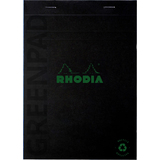 RHODIA notizblock GREENPAD, din A5, kariert, schwarz