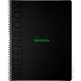 RHODIA collegeblock GREENBOOK, din A4+, kariert, schwarz